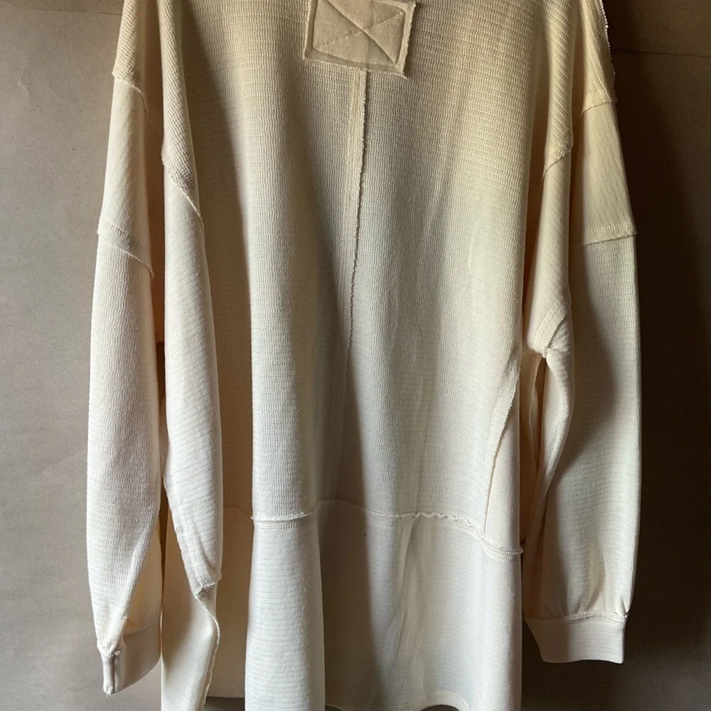 Perch by blu pepper top. Cream. Long sleeve. Size 1X